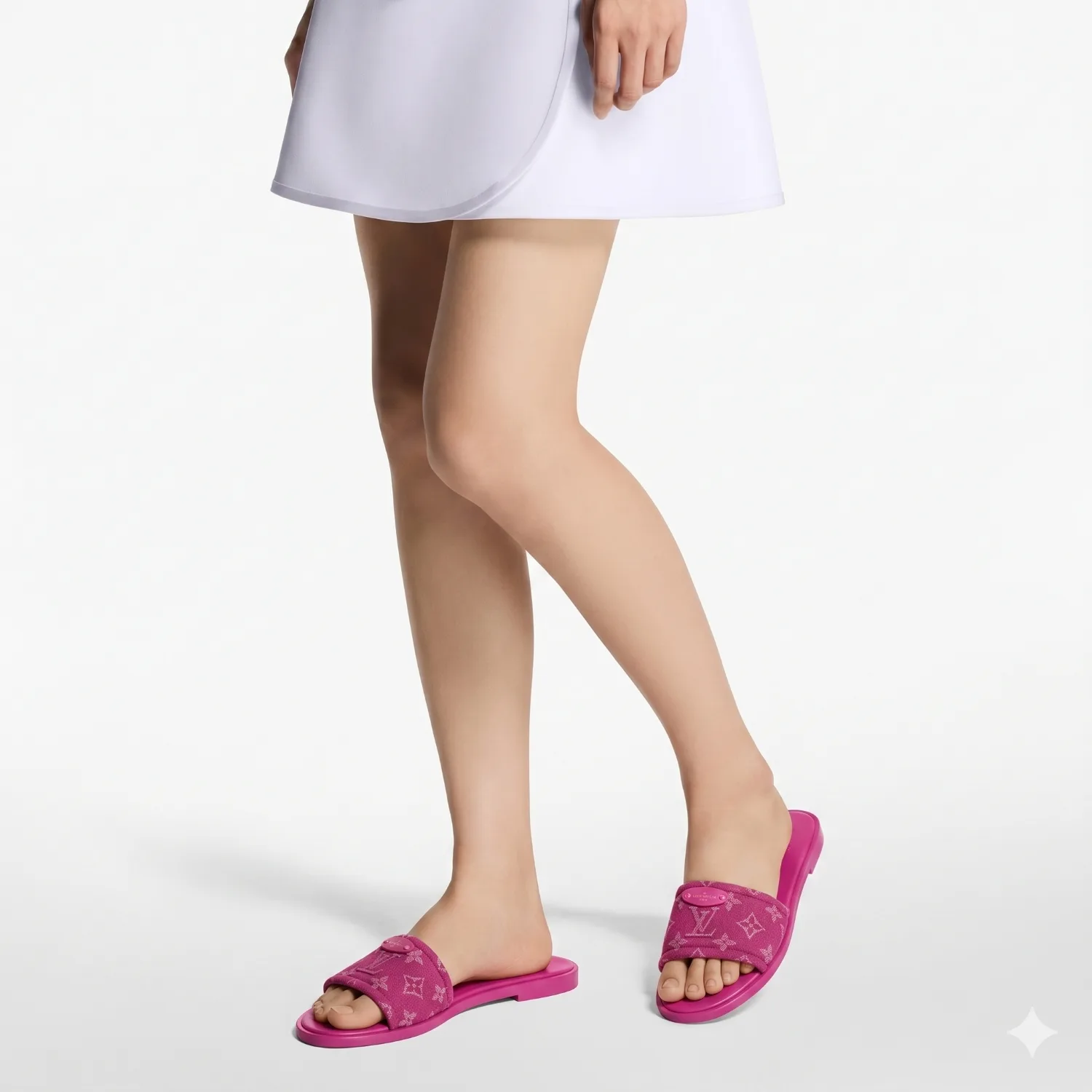 Alternative view of Louis Vuitton Lily Flat Mules Fuschia Denim 1AJMZ4