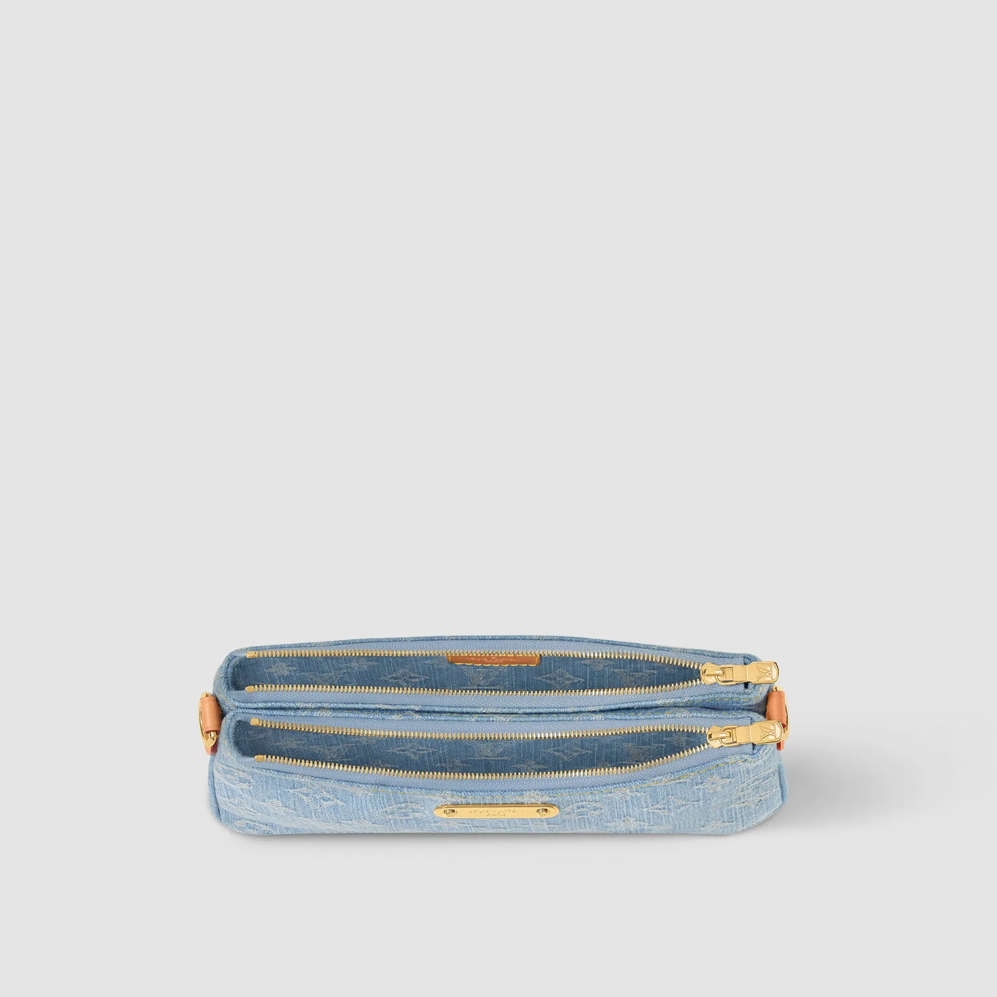 Louis Vuitton Liv Pochette Shoulder Bag / Blue Gold Hardware - Image 5