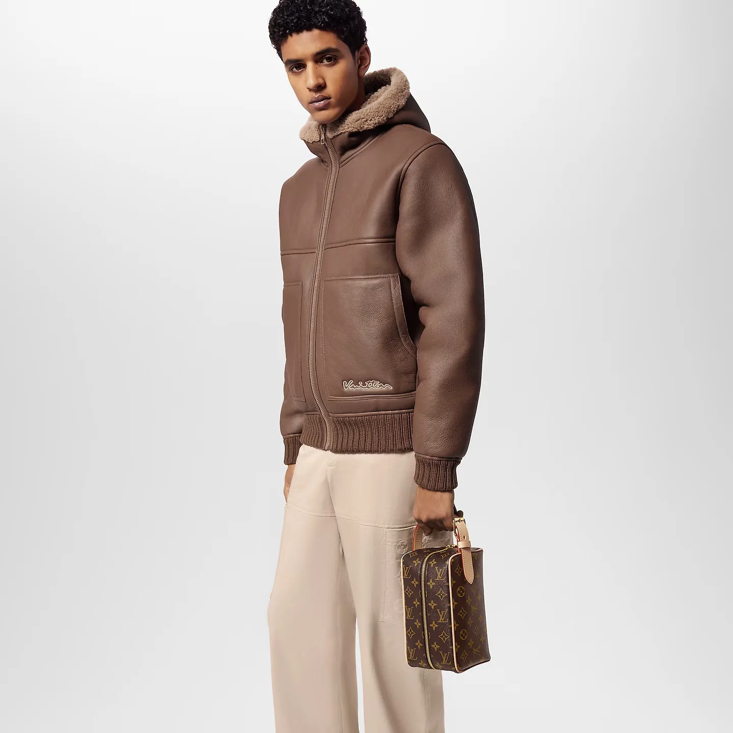 Alternative view of Louis Vuitton Locker Dopp Kit Brown 9.1 Inches/