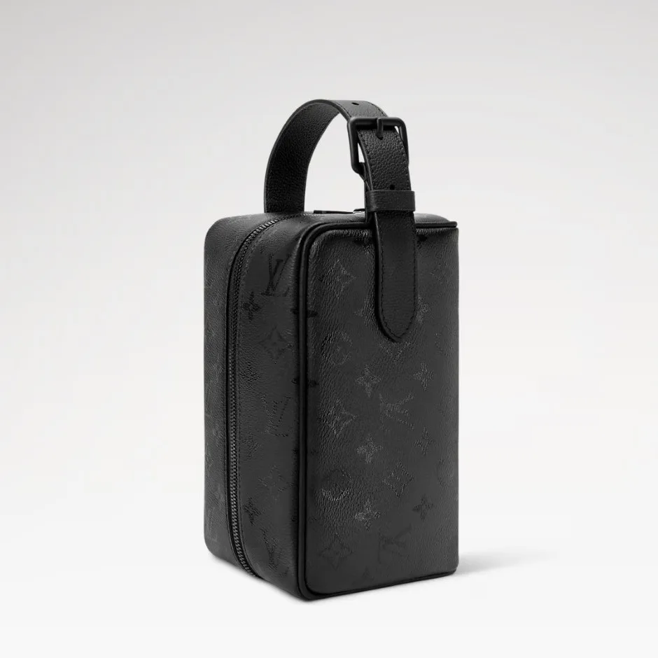 Louis Vuitton Locker Dopp Kit / Black Monogram Midnight Black Hardware - Image 6