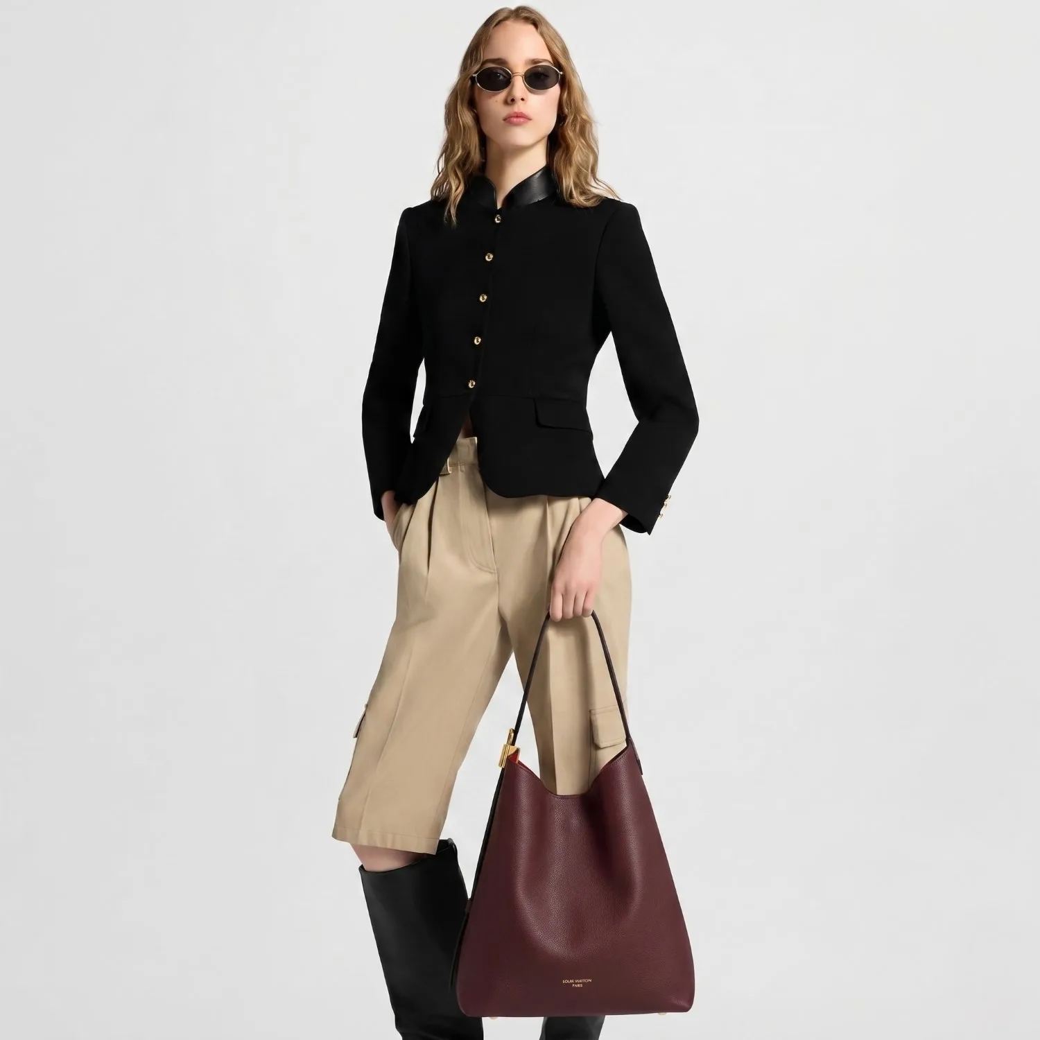 Alternative view of Louis Vuitton Low Key Hobo MM Shoulder Bag13./ Rouge Concerto Gold Hardware