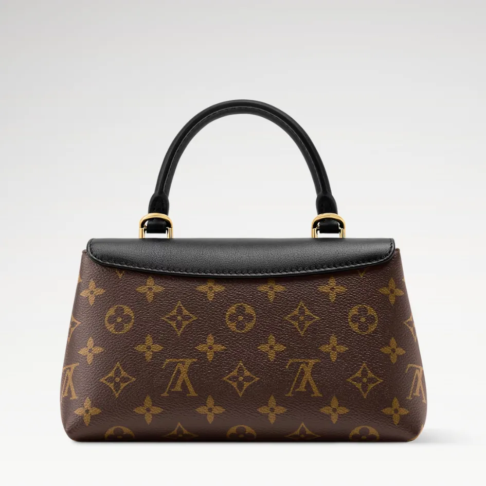 Louis Vuitton Madeleine BB Top Handle Bag / Black Monogram Gold Hardware - Image 6