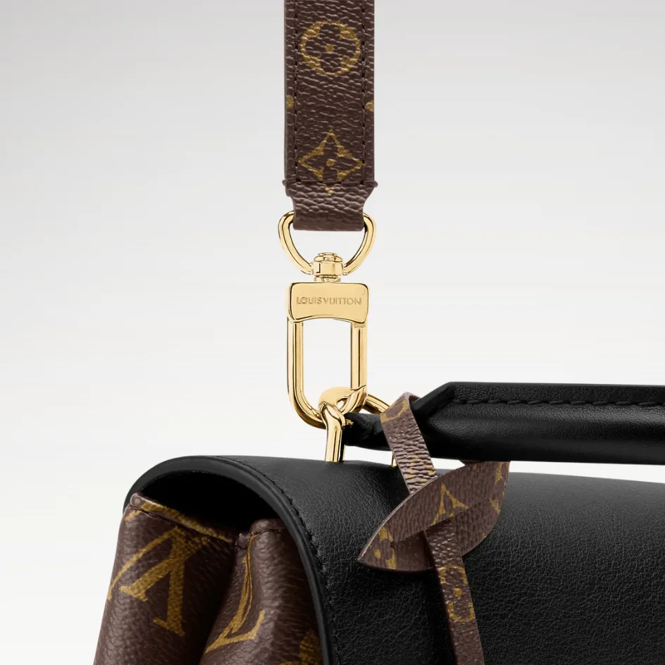 Louis Vuitton Madeleine BB Top Handle Bag / Black Monogram Gold Hardware - Image 7