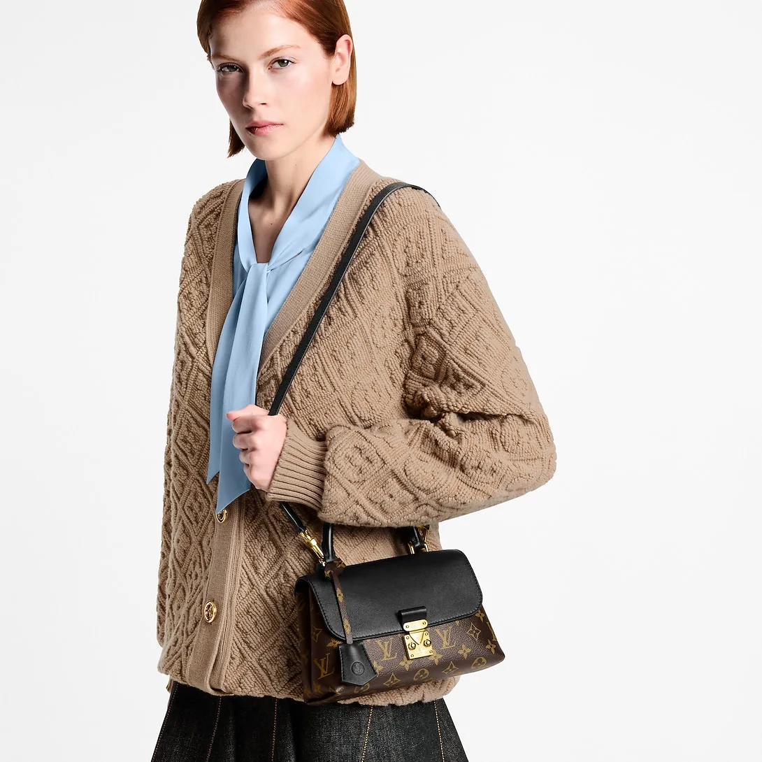 Alternative view of Louis Vuitton Madeleine BB Top Handle Bag / Black Monogram Gold Hardware