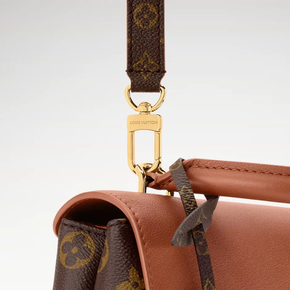 Louis Vuitton Madeleine BB Top Handle Bag / Cognac Brown Monogram Gold Hardware - Image 7