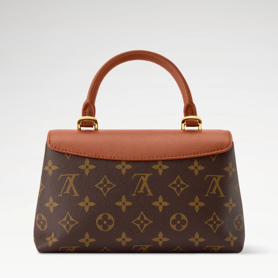 Louis Vuitton Madeleine BB Top Handle Bag / Cognac Brown Monogram Gold Hardware - Image 6