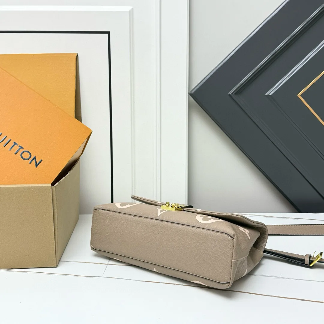 Alternative view of Louis Vuitton Madeleine MM Monogram Empreinte Dove Gray/ Creme Beige