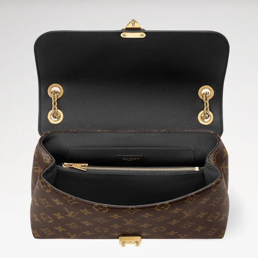 Louis Vuitton Madeleine PM Crossbody Bag / Black Monogram Gold Hardware - Image 3