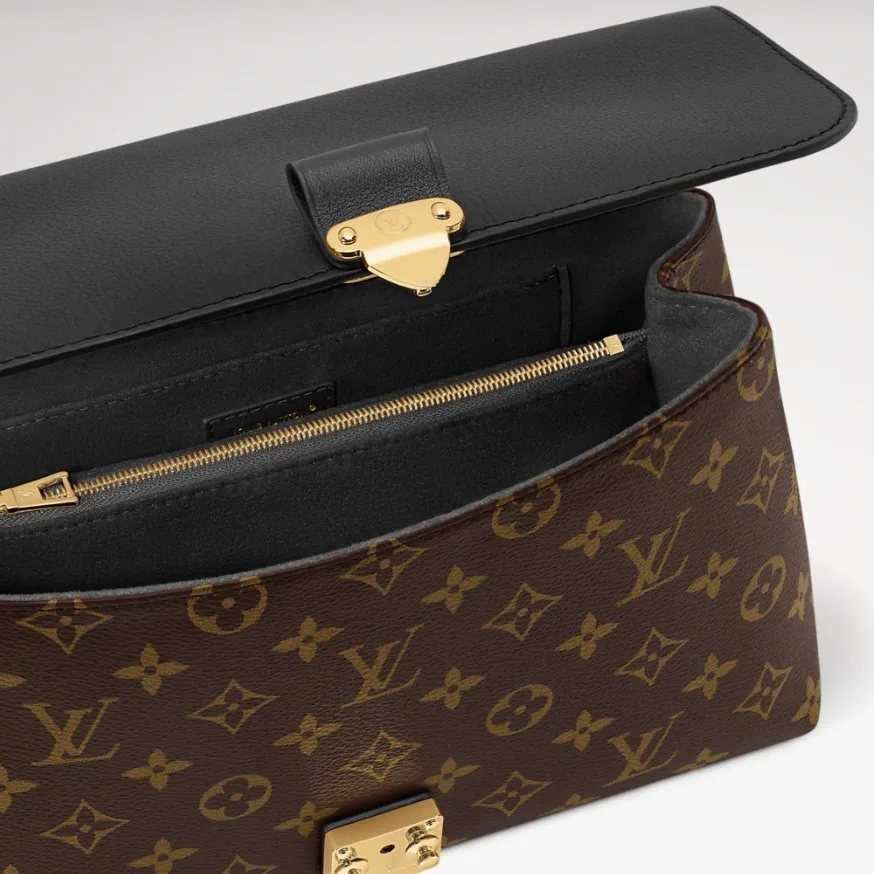 Louis Vuitton Madeleine PM Crossbody Bag / Black Monogram Gold Hardware - Image 4