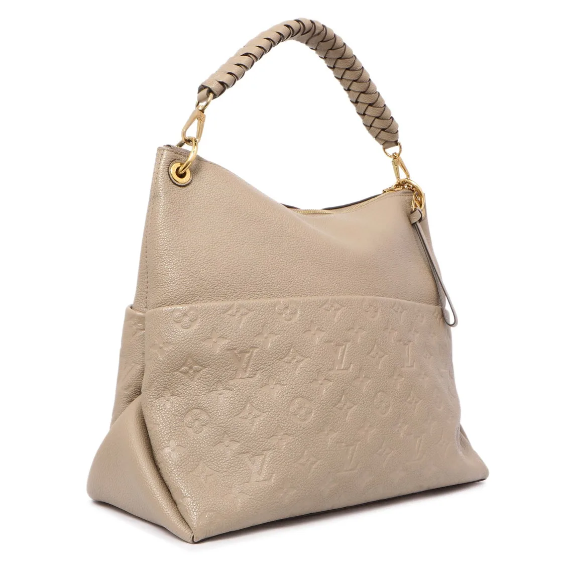 Louis Vuitton Maida Hobo Bag / Beige Monogram Empreinte Gold Hardware - Image 4