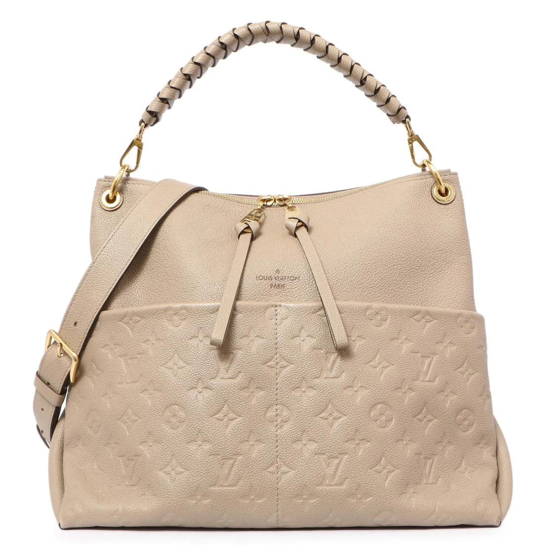Louis Vuitton Maida Hobo Bag / Beige Monogram Empreinte Gold Hardware - Image 3