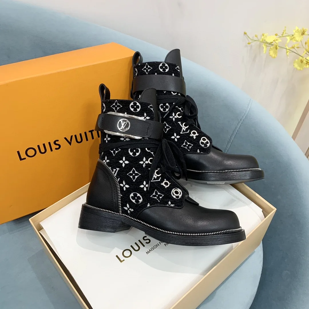 Louis Vuitton Metropolis Flat Ranger Boots Black - Image 5