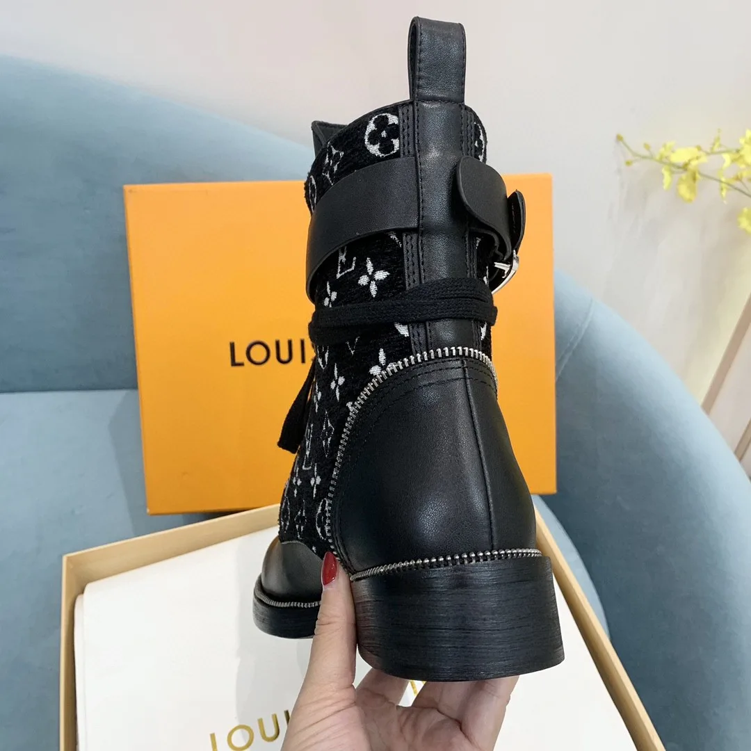 Louis Vuitton Metropolis Flat Ranger Boots Black - Image 10