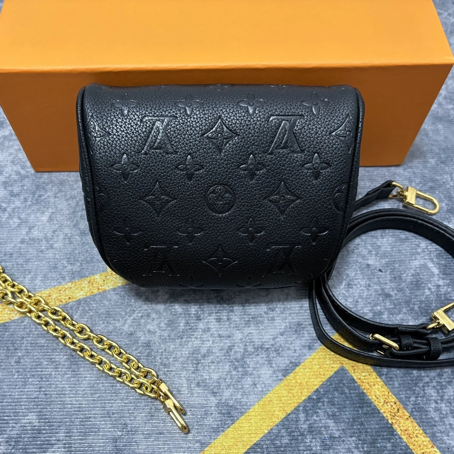 Louis Vuitton Mini Bumbag / Monogram Empreinte Gold Hardware Black - Image 3