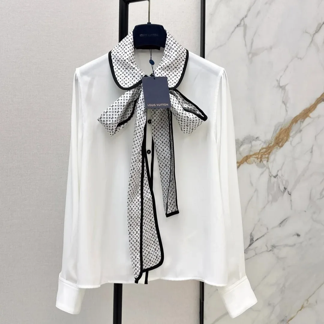 Alternative view of Louis Vuitton Monogram Bow Blouse White