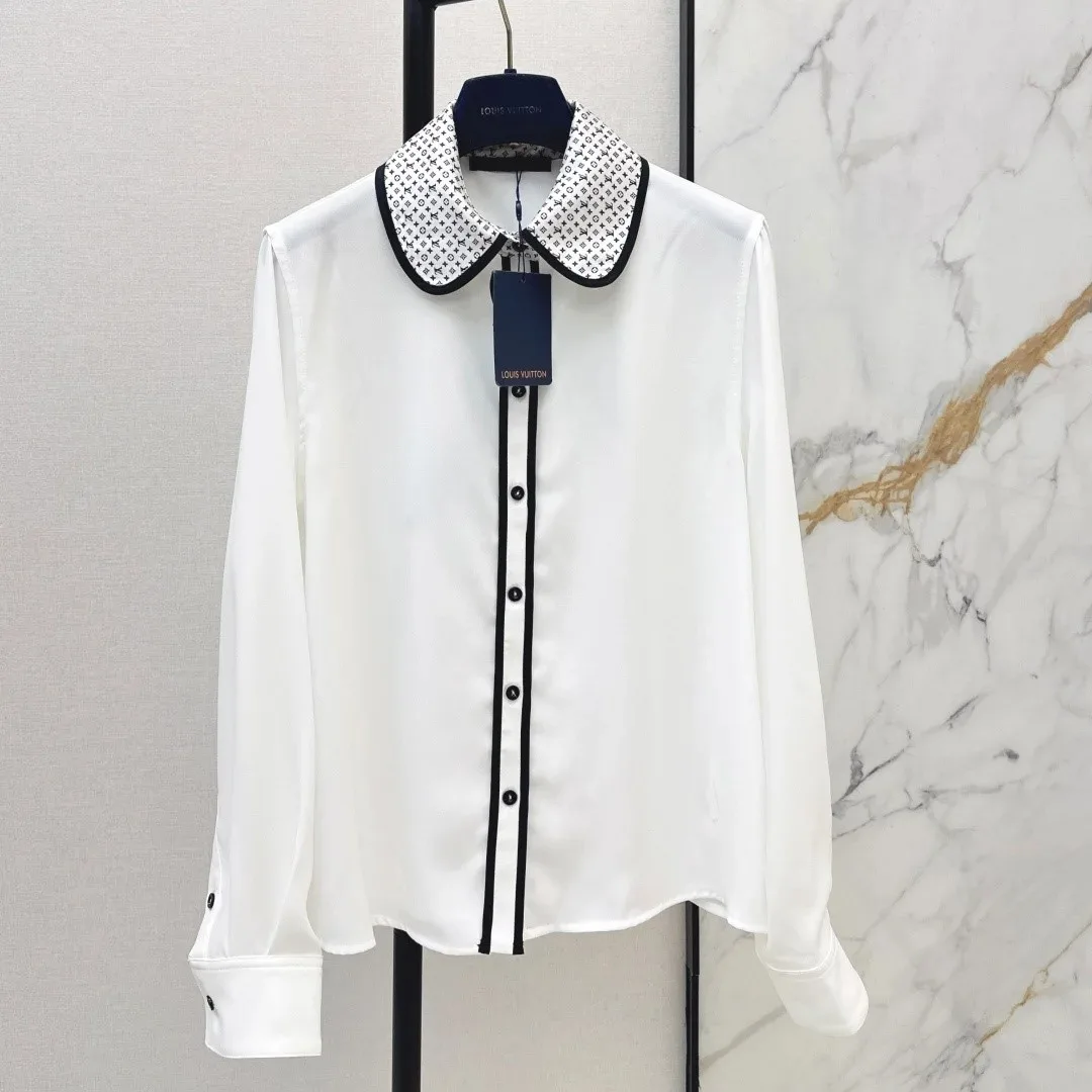 Louis Vuitton Monogram Bow Blouse White - Image 3