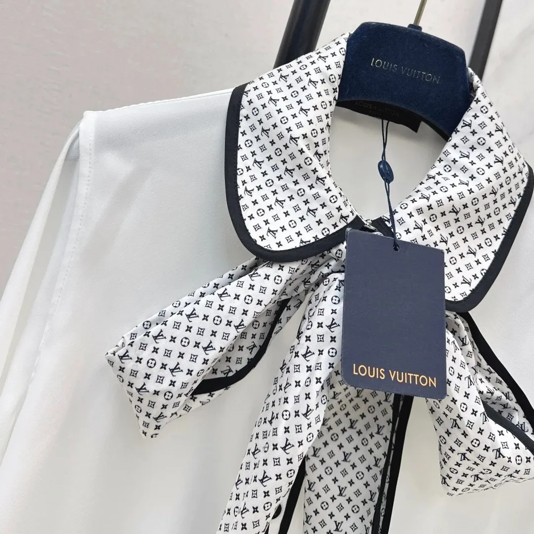 Louis Vuitton Monogram Bow Blouse White - Image 7