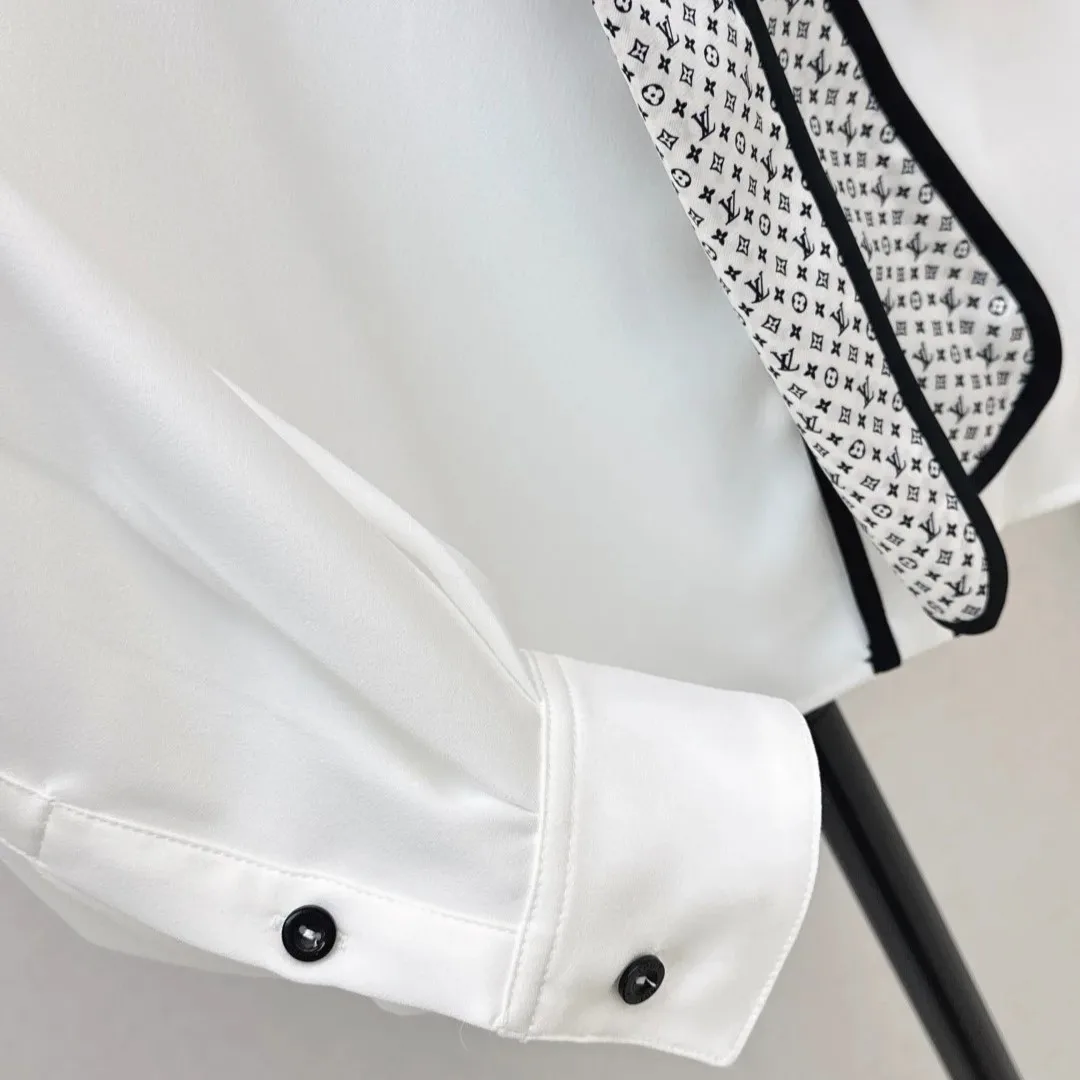 Louis Vuitton Monogram Bow Blouse White - Image 10