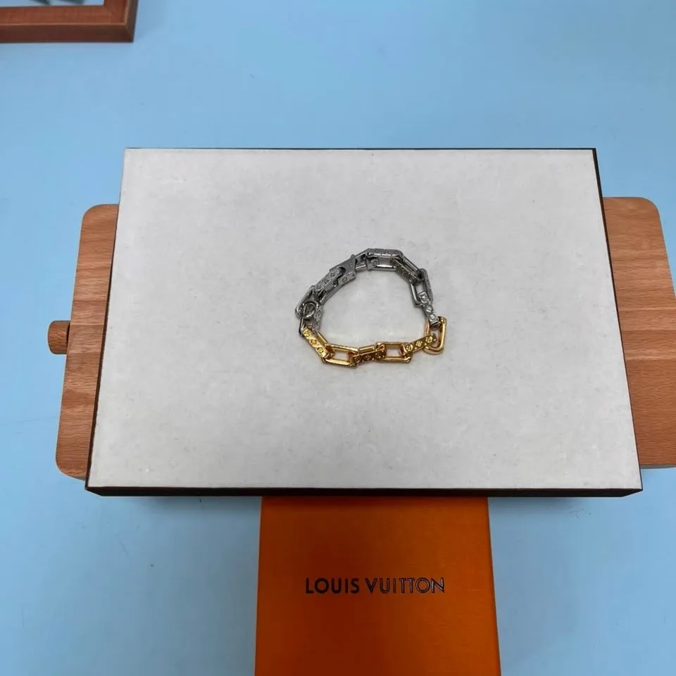 Louis Vuitton Monogram Chain Bracelet Silver/ Gold - Image 4