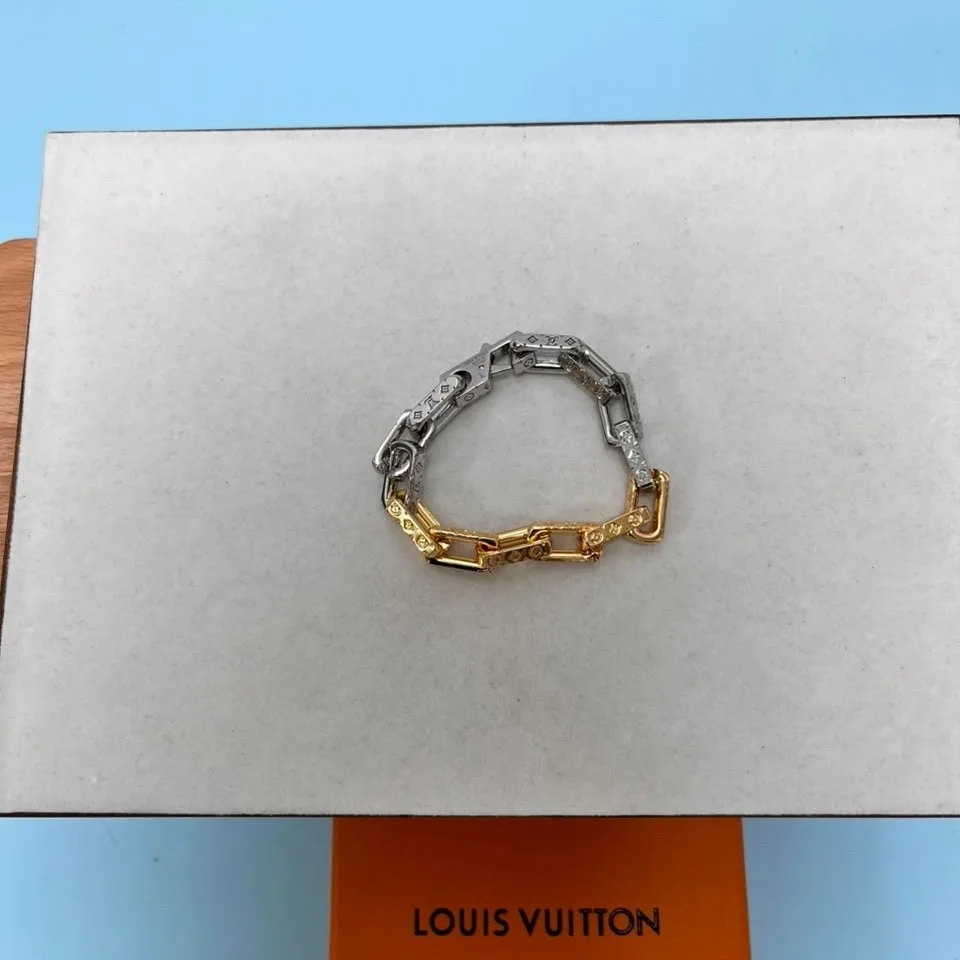 Louis Vuitton Monogram Chain Bracelet Silver/ Gold - Image 3
