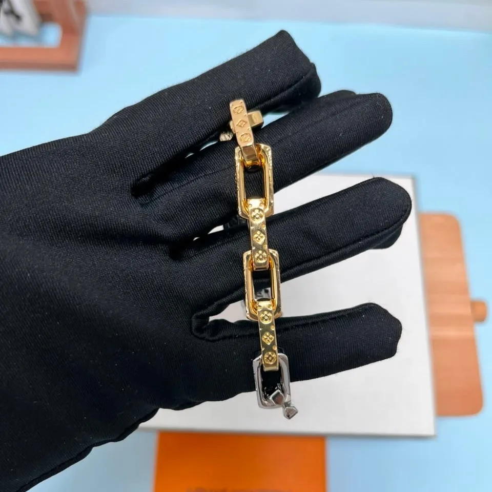 Louis Vuitton Monogram Chain Bracelet Silver/ Gold - Image 5