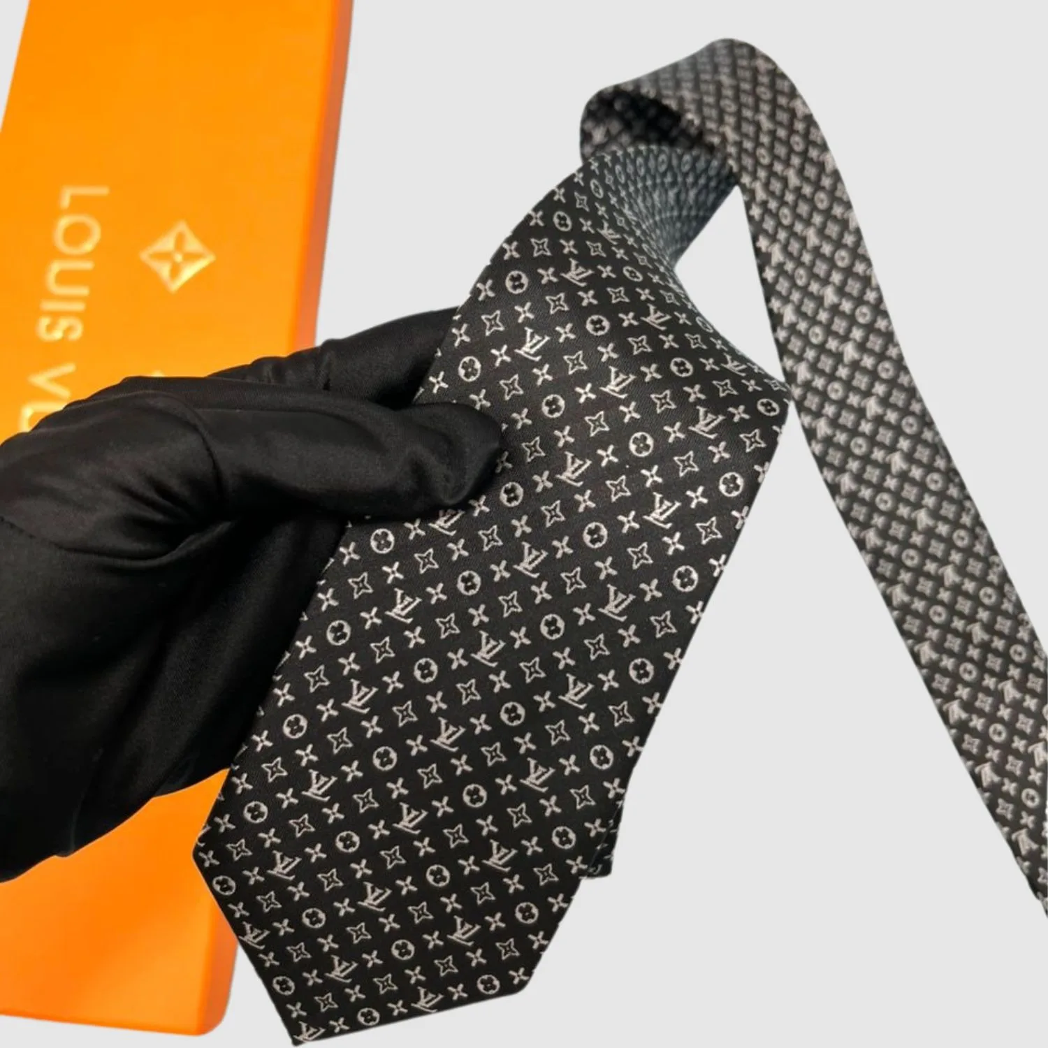 Alternative view of Louis Vuitton Monogram Classic Tie Black LV Men