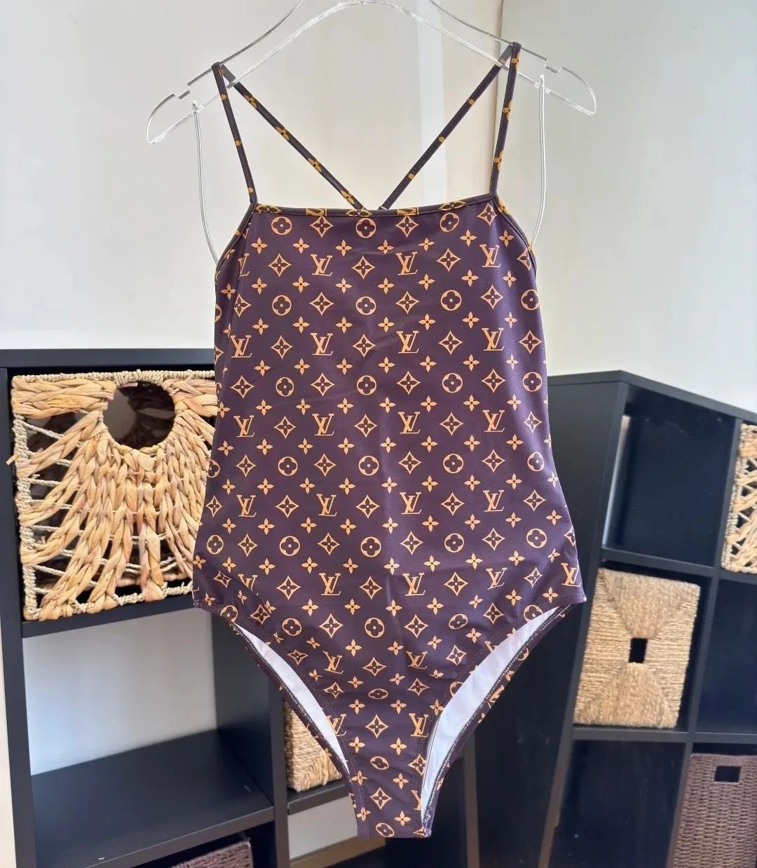 Louis Vuitton Monogram One-Piece Swimsuit Brown Monogram - Image 3