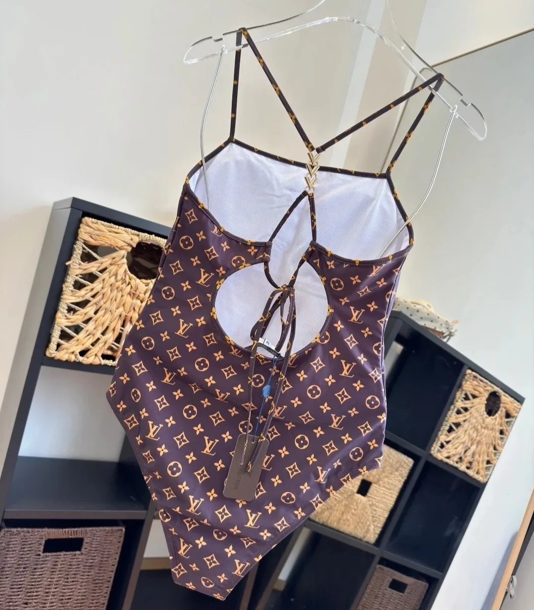 Louis Vuitton Monogram One-Piece Swimsuit Brown Monogram - Image 4