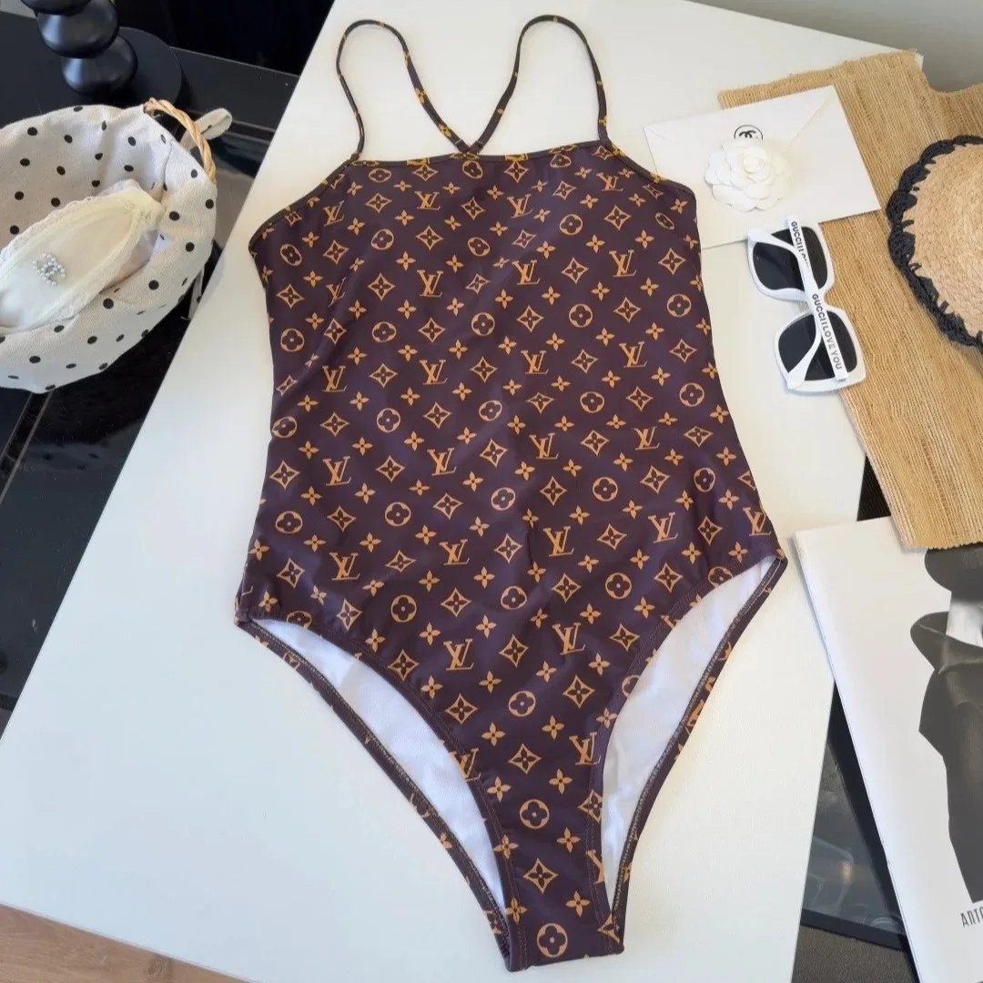 Louis Vuitton Monogram One-Piece Swimsuit Brown Monogram - Image 5