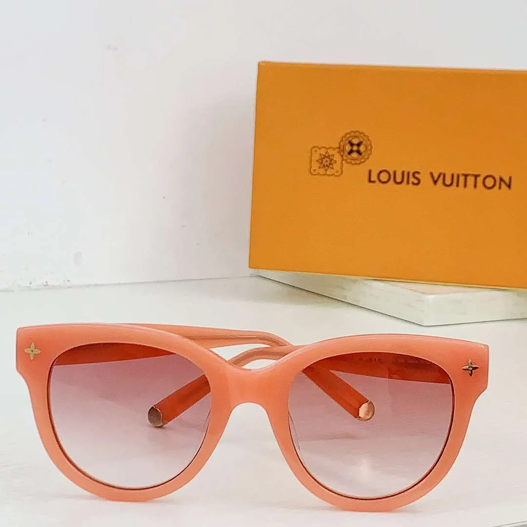 Alternative view of Louis Vuitton Monogram Round Sunglasses Orange