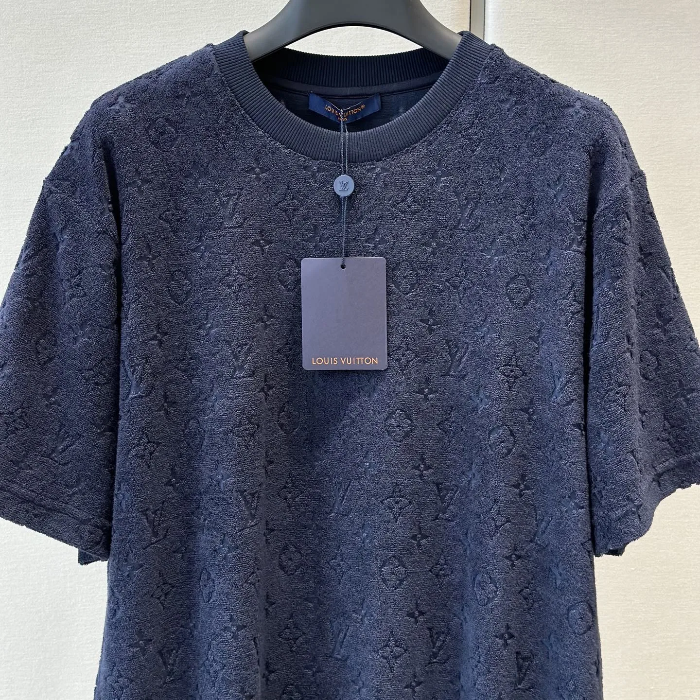 Louis Vuitton Monogram Toweling Effect T-Shirt Navy - Image 4