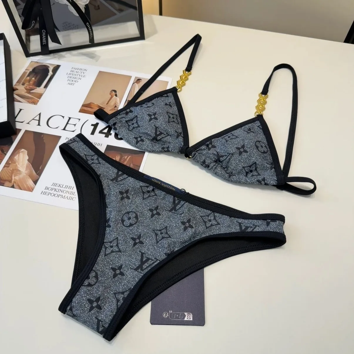 Louis Vuitton Monogram Triangle Bikini Grey Monogram - Image 3