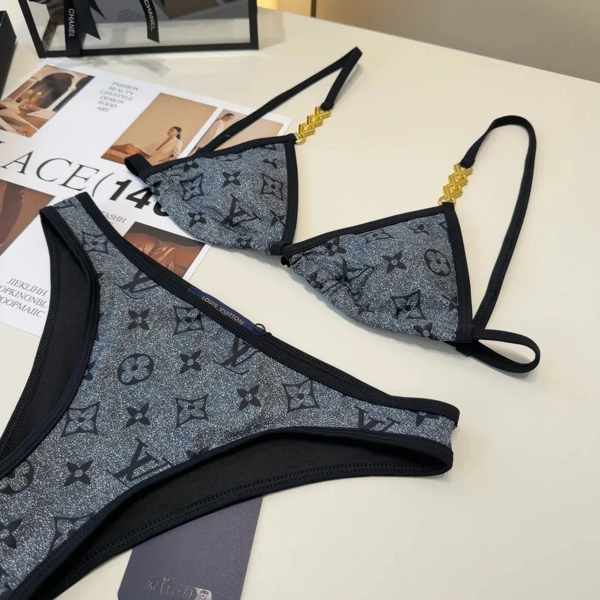 Louis Vuitton Monogram Triangle Bikini Grey Monogram - Image 4