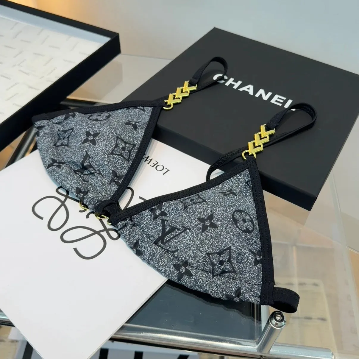 Louis Vuitton Monogram Triangle Bikini Grey Monogram - Image 7