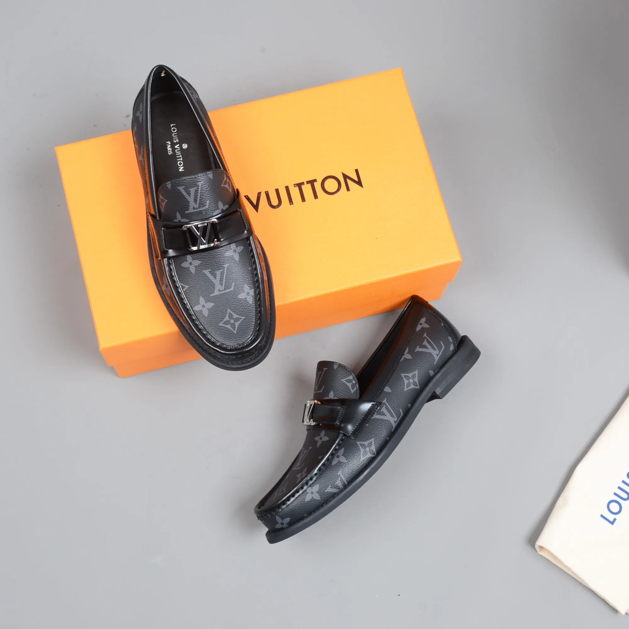 Louis Vuitton Monte Carlo Mocassin in Black Monogram Canvas - Image 9