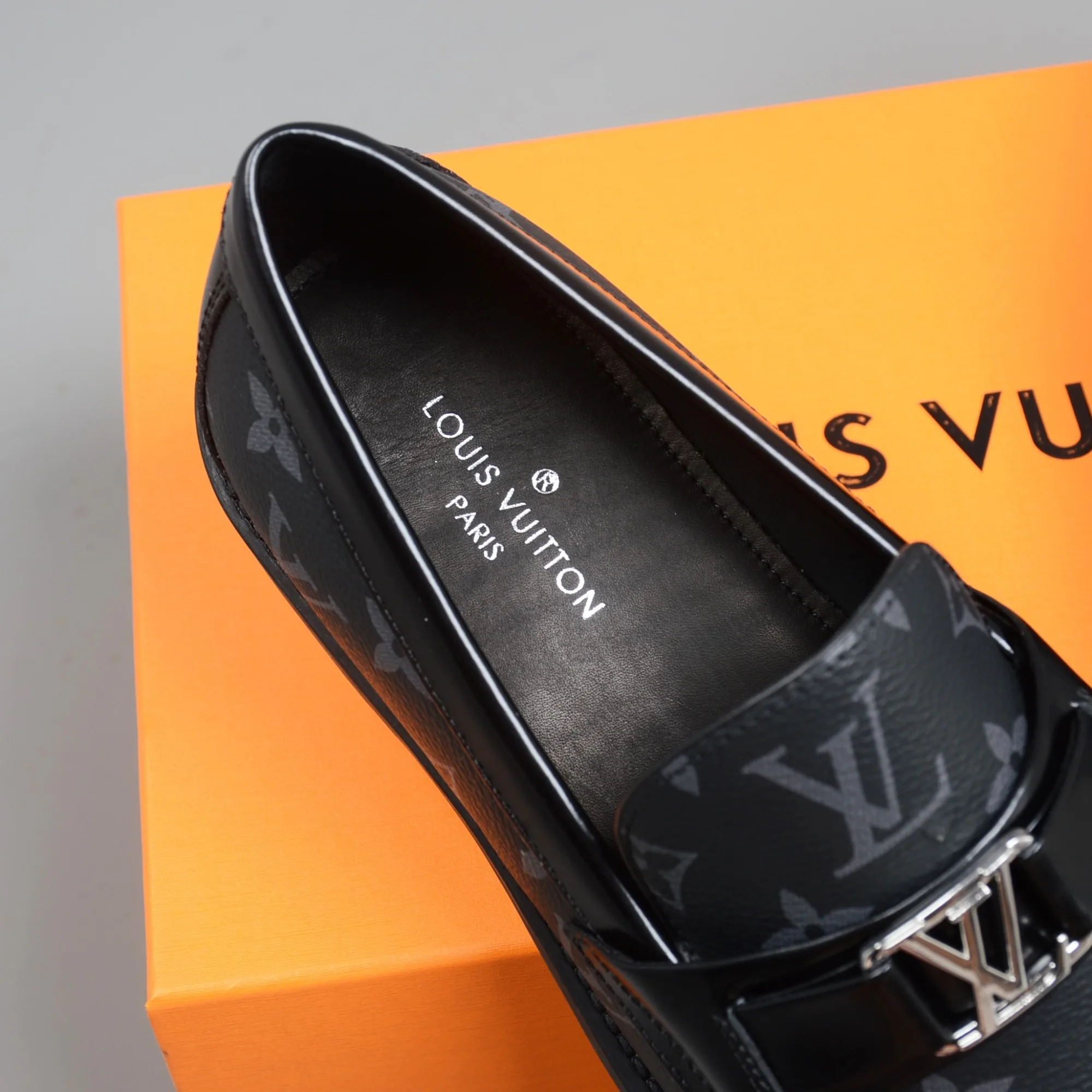 Louis Vuitton Monte Carlo Mocassin in Black Monogram Canvas - Image 3