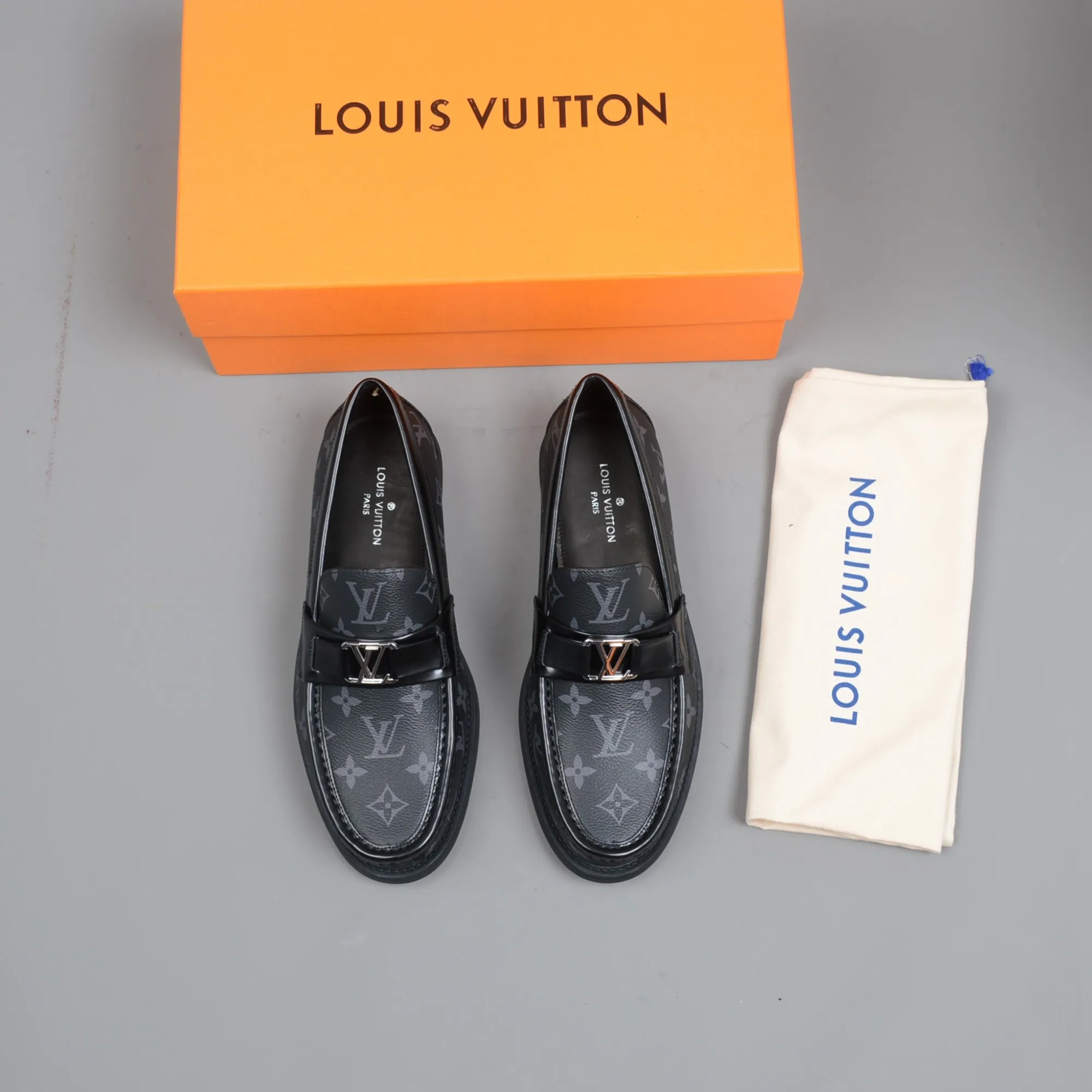 Alternative view of Louis Vuitton Monte Carlo Mocassin in Black Monogram Canvas