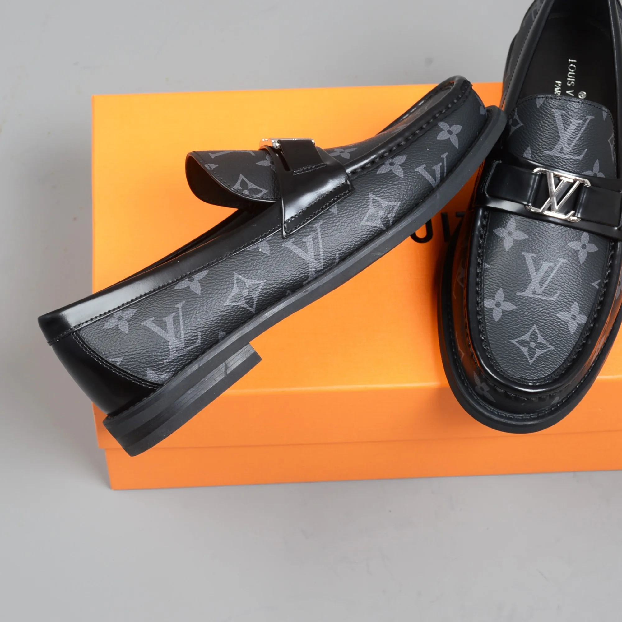 Louis Vuitton Monte Carlo Mocassin in Black Monogram Canvas - Image 7