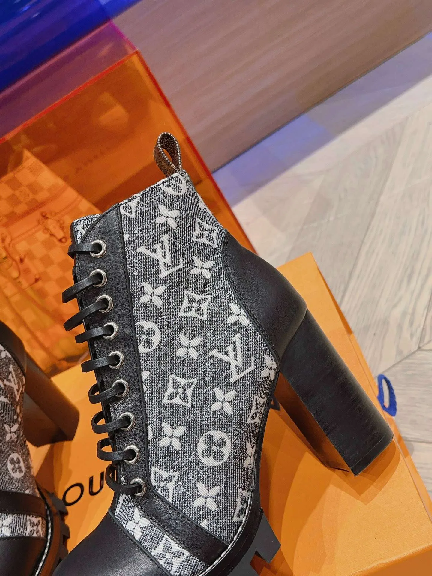 Louis Vuitton Moonlight Ankle Boots Black - Image 9