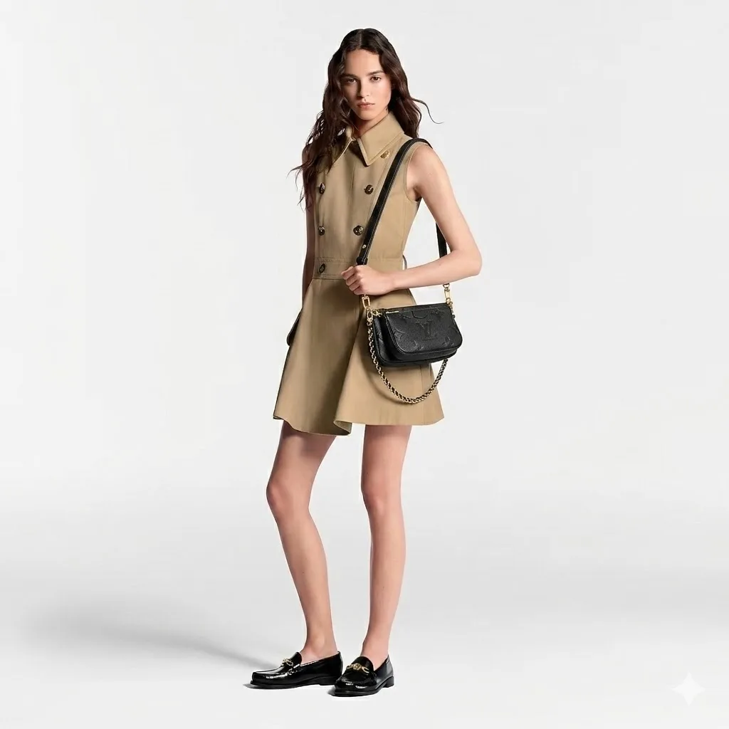 Alternative view of Louis Vuitton Multi Pochette Accessoire Shoulder Bag / Black Monogram Empreinte Gold Hardware