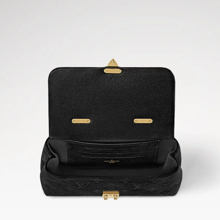 Louis Vuitton Nano Madeleine Top Handle Bag / Black Monogram Empreinte Gold Hardware - Image 4