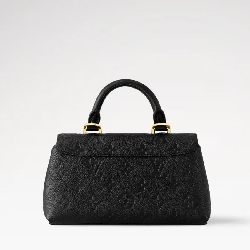 Louis Vuitton Nano Madeleine Top Handle Bag / Black Monogram Empreinte Gold Hardware - Image 5