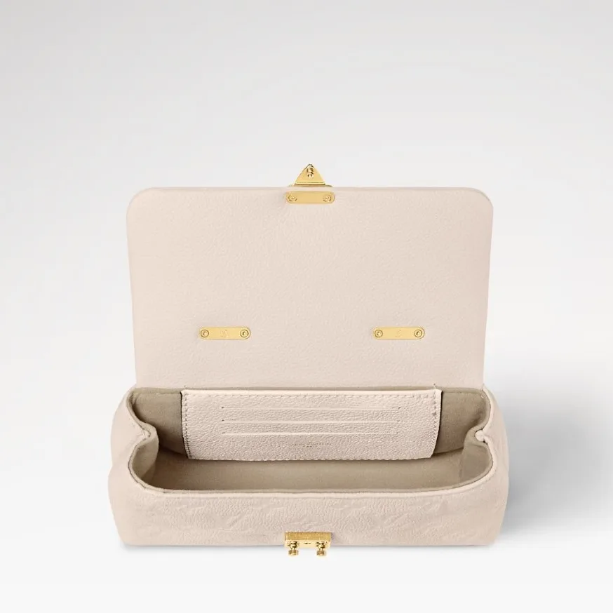 Louis Vuitton Nano Madeleine Top Handle Bag / Cream Monogram Empreinte Gold Hardware - Image 4