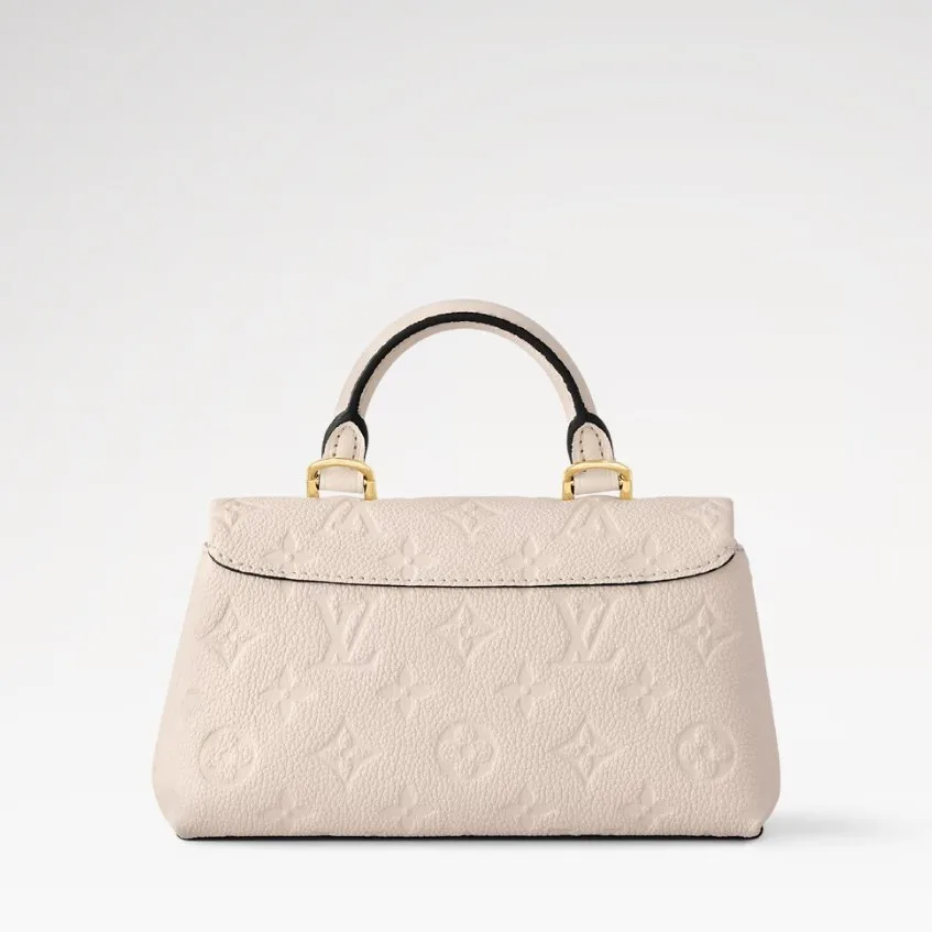Louis Vuitton Nano Madeleine Top Handle Bag / Cream Monogram Empreinte Gold Hardware - Image 5
