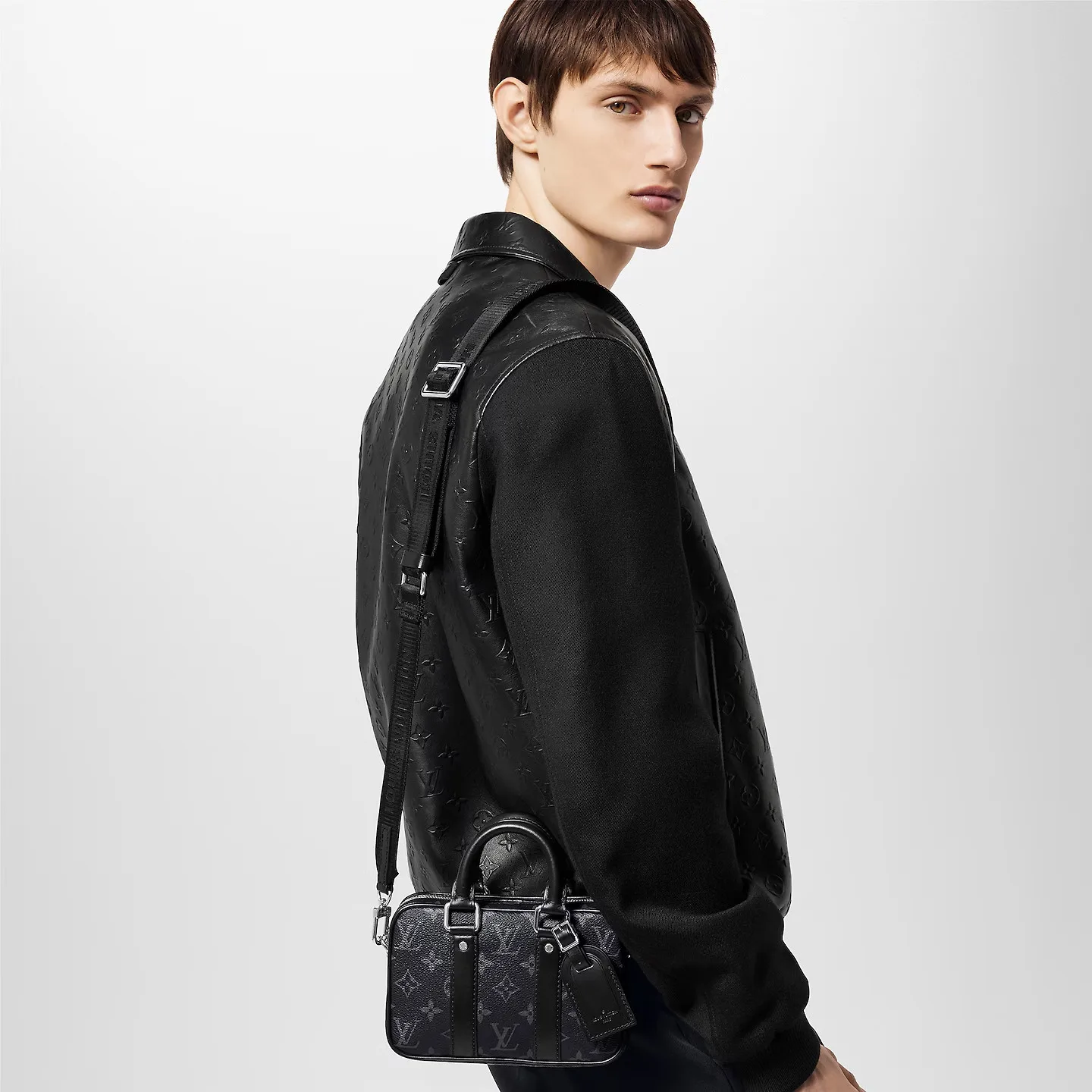 Louis Vuitton Nano Porte Documents Voyage Bag Black / - Image 6