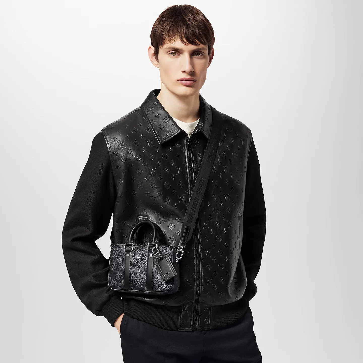Alternative view of Louis Vuitton Nano Porte Documents Voyage Bag Black /