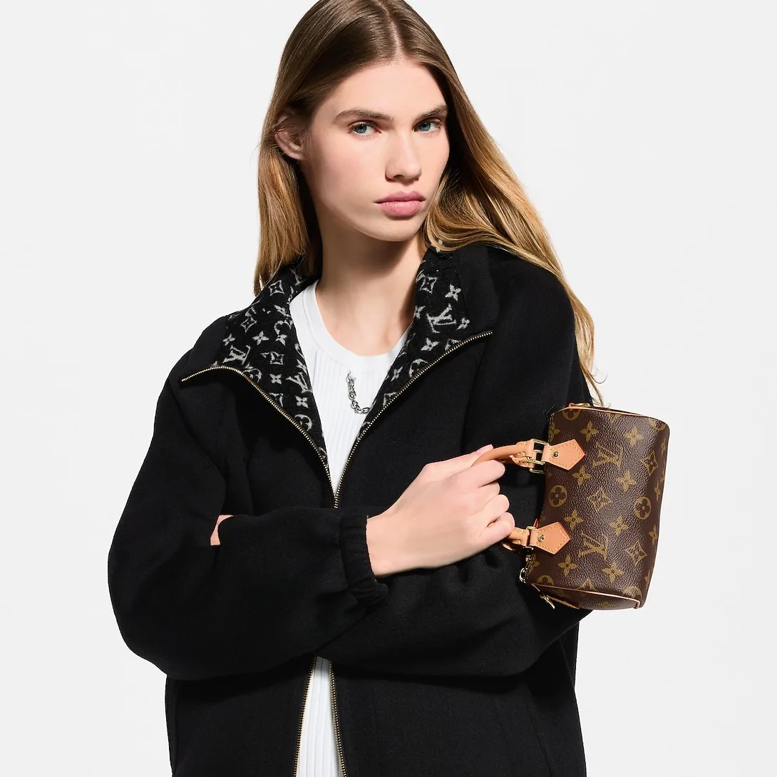 Louis Vuitton Nano Speedy Top Handle Bag / Brown Monogram Canvas Gold Hardware - Image 3