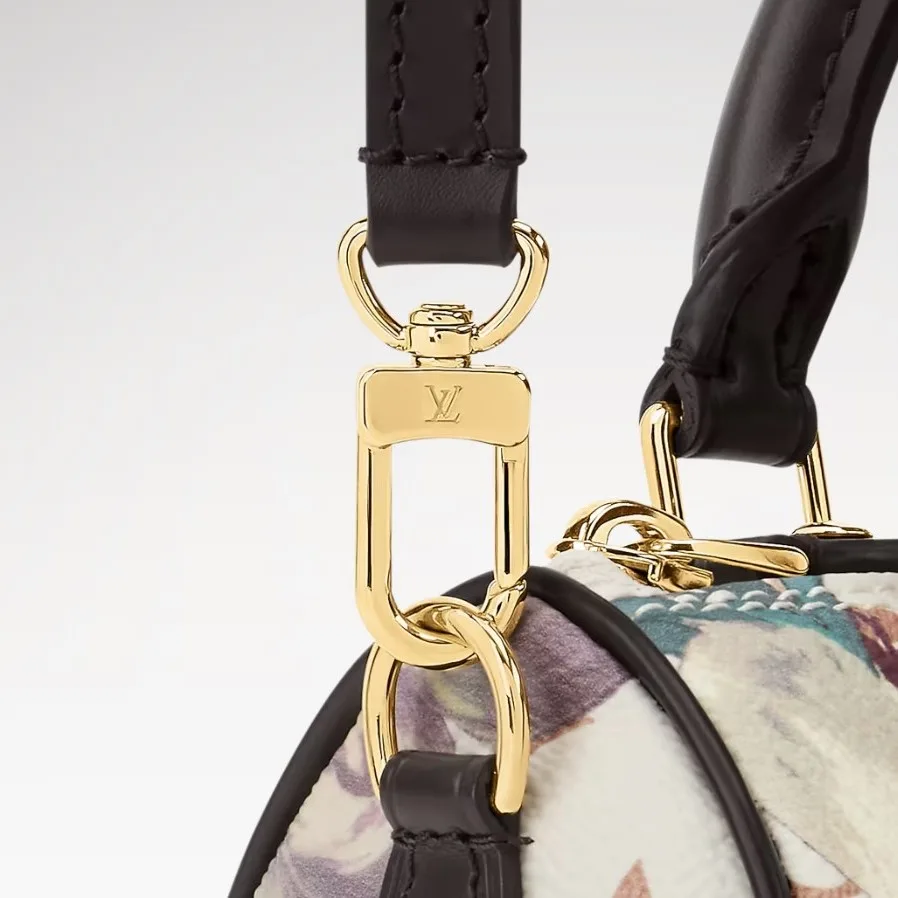 Louis Vuitton Nano Speedy Top Handle Bag / Monogram Dune Gold Hardware - Image 4