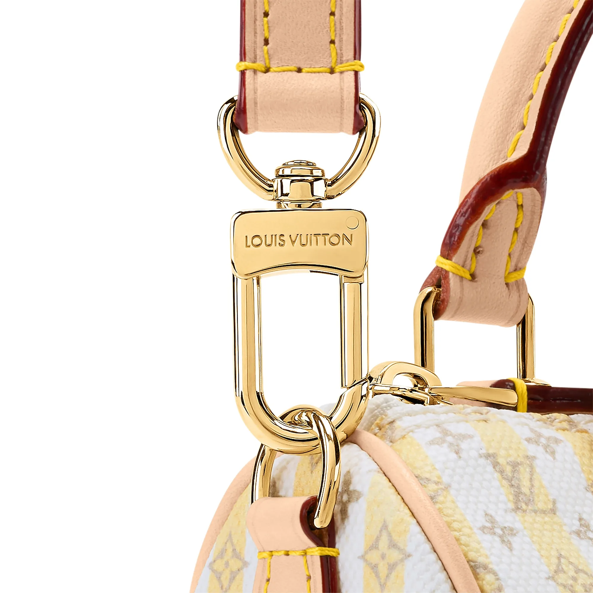 Louis Vuitton Nano Speedy Top Handle Bag / Stamp Banana Gold Hardware - Image 5