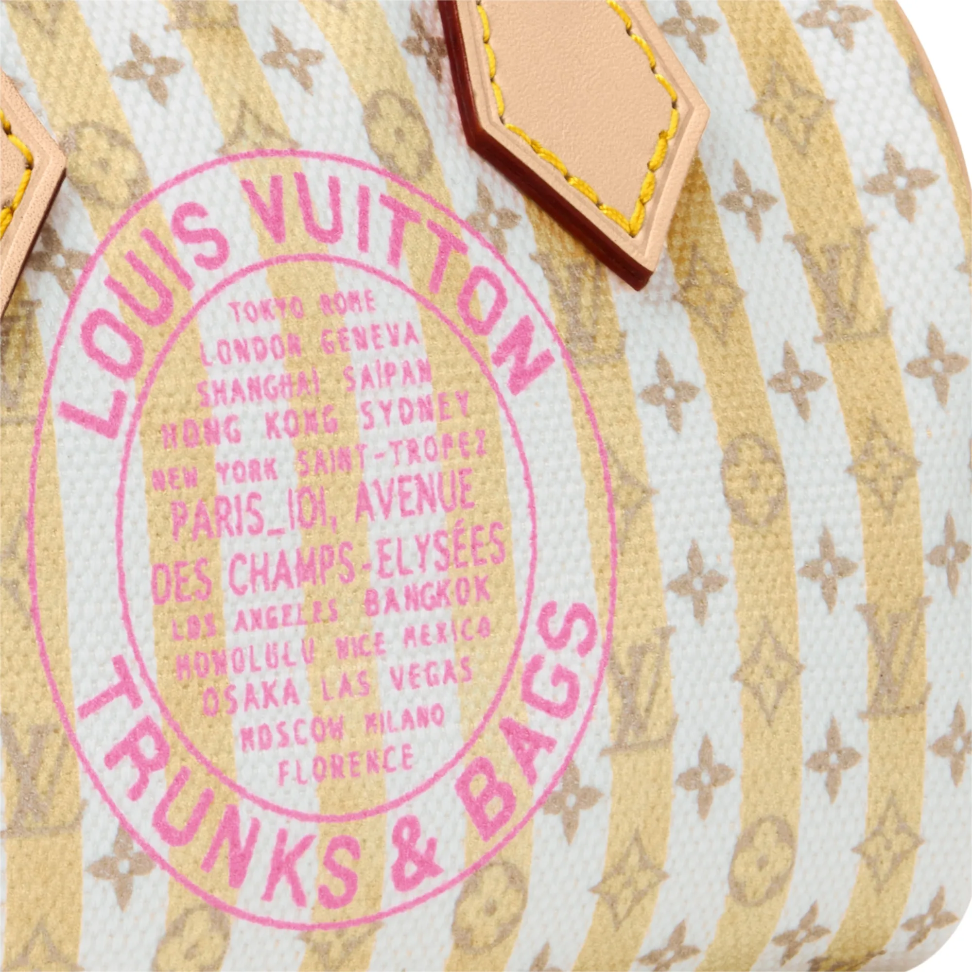 Louis Vuitton Nano Speedy Top Handle Bag / Stamp Banana Gold Hardware - Image 6